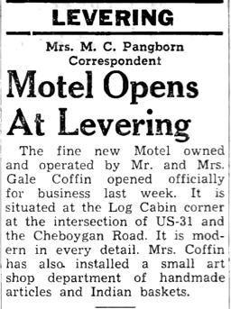 Levering Motel (Gales Motel) - July 1950 Article On Opening